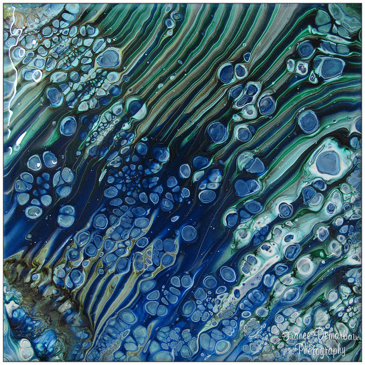 POISSON PIJAMA - toile 20x20cm