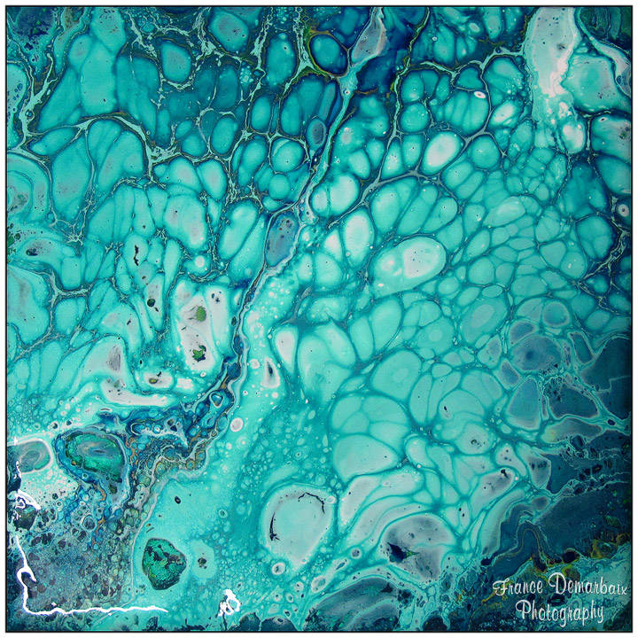 AQUAMARINE - toile 20x20cm