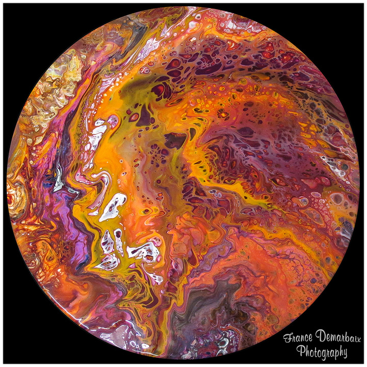 TANGERINE DREAM - toile ronde 40cm diam