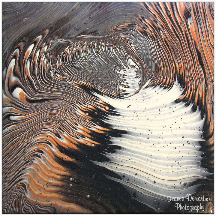 VAGUES CUIVRÉES - toile 3D 29x29cm