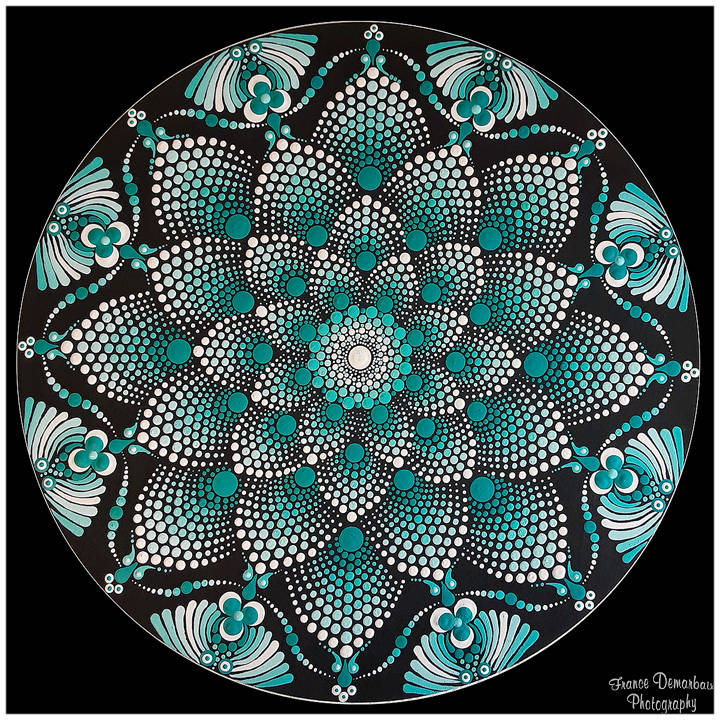 DOT MANDALA 40 - bois 40cm diam