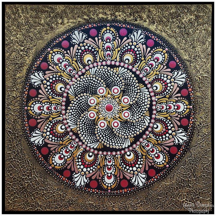 DOT MANDALA 55 - toile 29x29cm