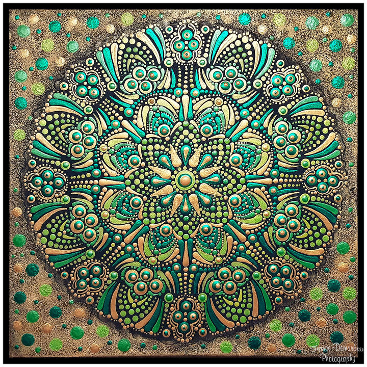 DOT MANDALA 66 - toile 29x29cm
