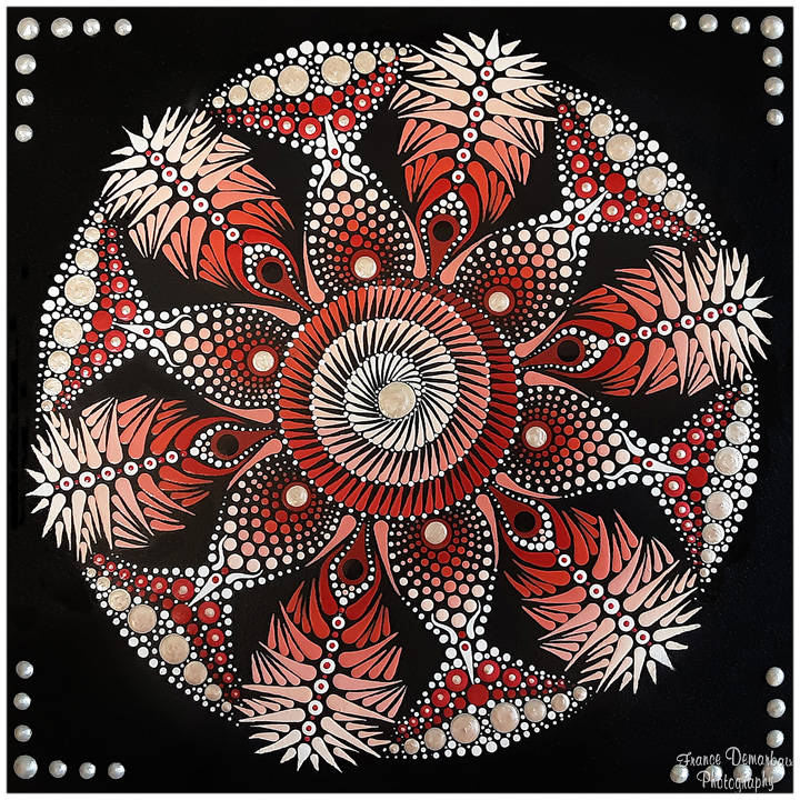 DOT MANDALA 69 - toile 29x29cm