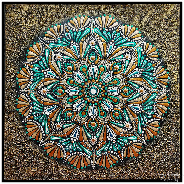 DOT MANDALA 71 - toile 29x29cm