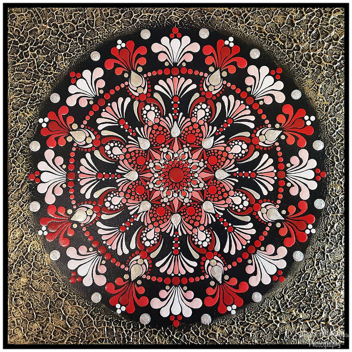 DOT MANDALA 73 - toile 29x29cm