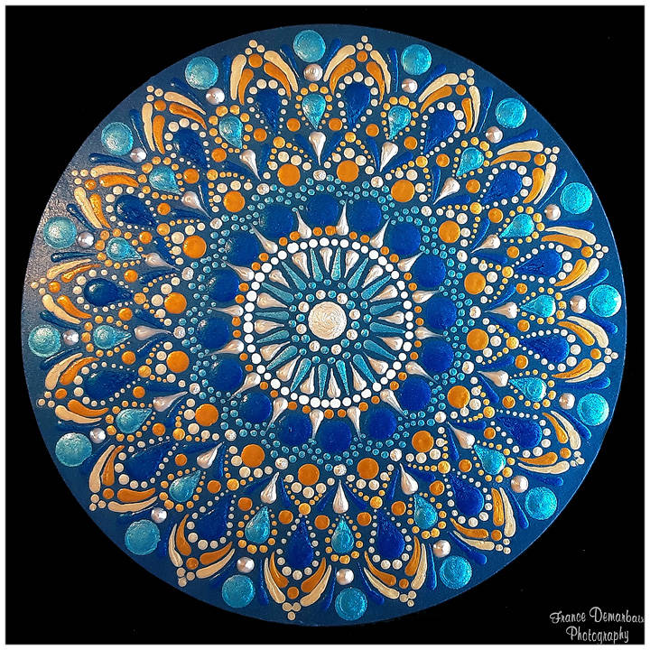 DOT MANDALA 75 - bois 20cm diam