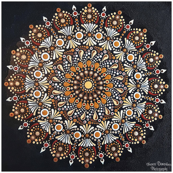 DOT MANDALA 78 - toile 29x29cm