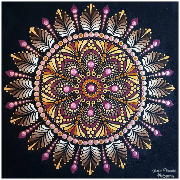 DOT MANDALA 79 - toile 29x29cm