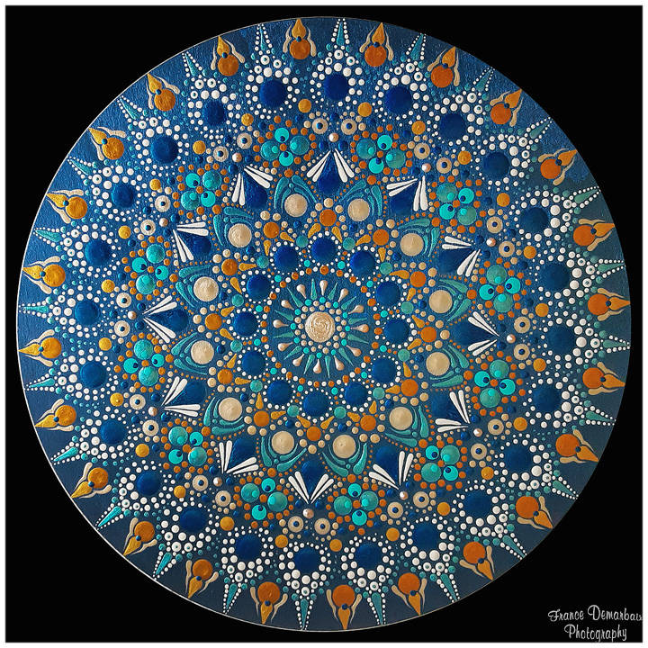 DOT MANDALA 80 - bois 30cm diam