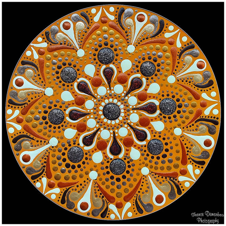 DOT MANDALA 85 - bois 15cm diam