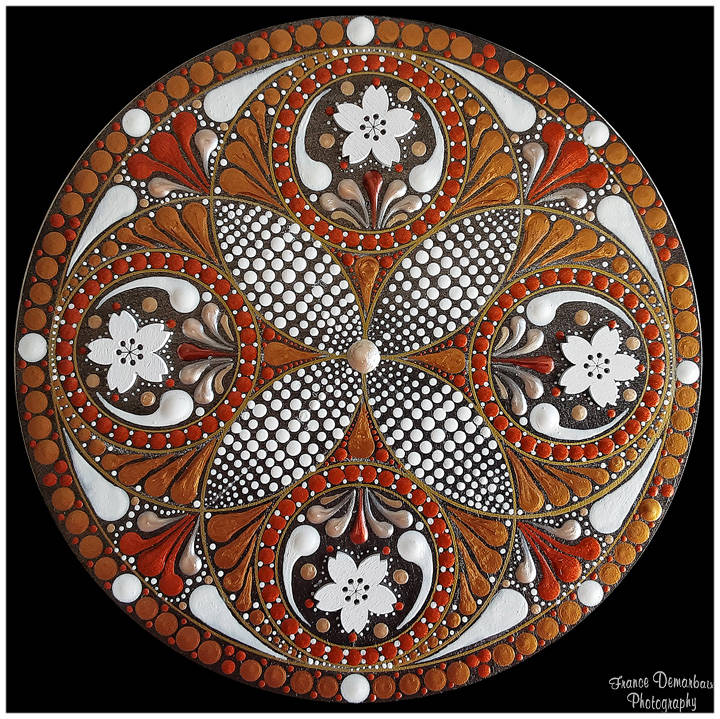 DOT MANDALA 90 - bois 20cm diam